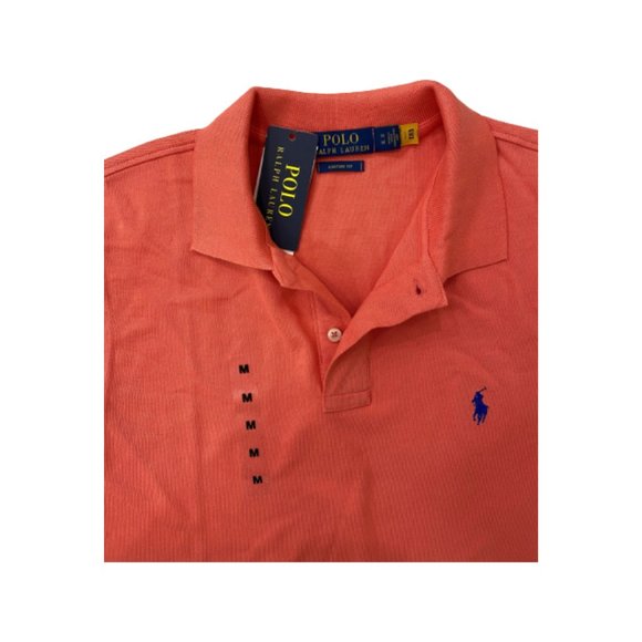 NWT Polo Ralph Lauren Men's Mesh Polo Shirt Light Pink Size S, M - Picture 3 of 5